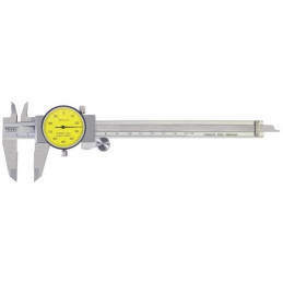 PIE DE REY CON RELOJ 300 mm 0.01 mm, inox, endurecido, pulgar, a prueba de golpes, en caja
