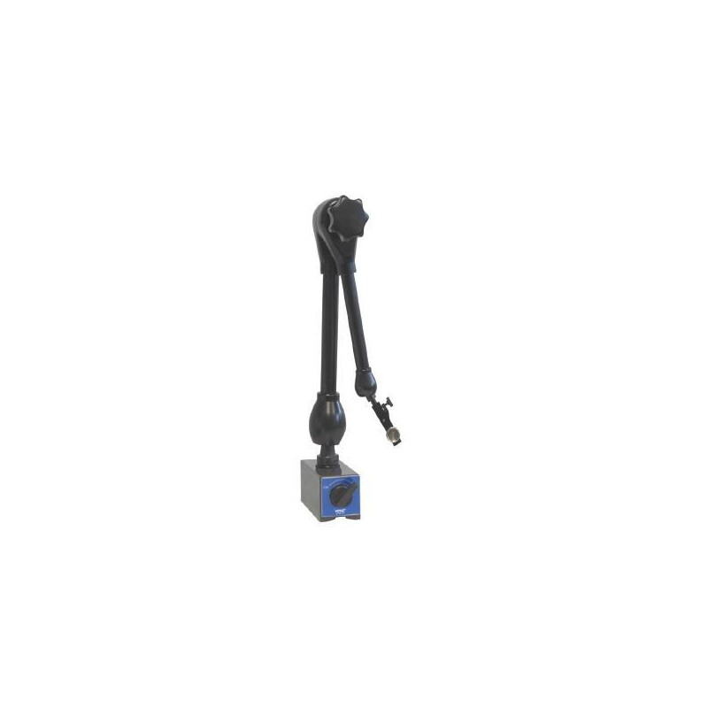 Soporte magnético sujección central mecánica, 350 mm altura total, brazo anomizado negro "BLACK-LINE", sujección ø 6/8 mm, base
