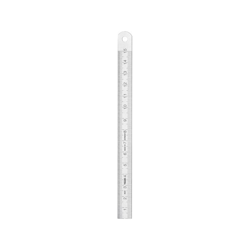 REGLA DE ACERO, 1000x20x1,0 mm inox, satinado, grad. ½mm-mm DIN 2014/32/UE Clase II