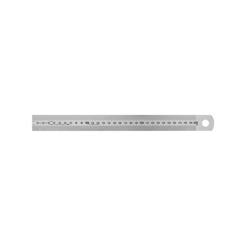 REGLA DE ACERO, 2000x30x1,0 mm, inoxidable, satinado, grad. mm/mm, DIN 2014/32/UE Clase II
