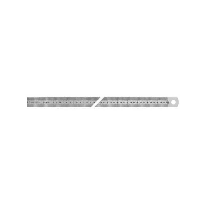 REGLA DE ACERO, 5000x30x1,0 mm, inox.,satinado,grad.½mm-mm, según grado de taller