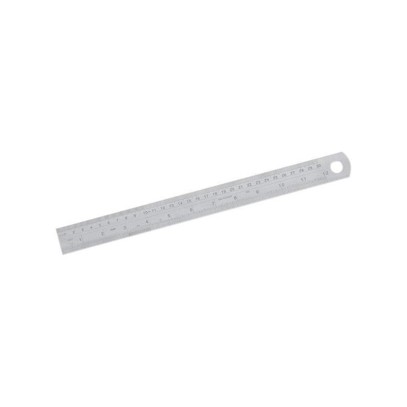 REGLA DE ACERO, 2000x30x1 mm inox, mm/pulgada