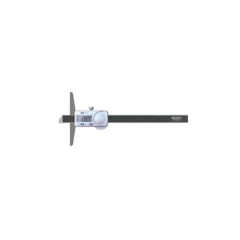 PIE DE REY DIGITAL DE PROFUNDIDAD Puente de 150 mm/6", 100 mm, acero inoxidable endurecido, haz recto IP54, incluye batería de 3