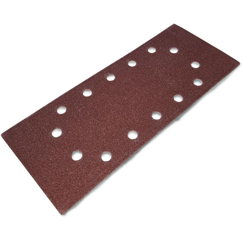 PAPEL LIJA 280x115 mm. Gr 060 de 14 AGUJEROS PacK 10 HOJAS (precio unitario)