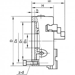 PLATO TORNO Ø 320 mm 3 GARRAS REVERSIBLES AUTOCENTRATES